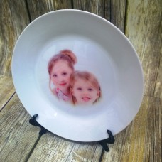 CERAMIC ROUND PLATE WITH YOUR IMAGE PLUS STAND CERAMIC ROUND PLATE WITH YOUR IMAGE PLUS STAND
